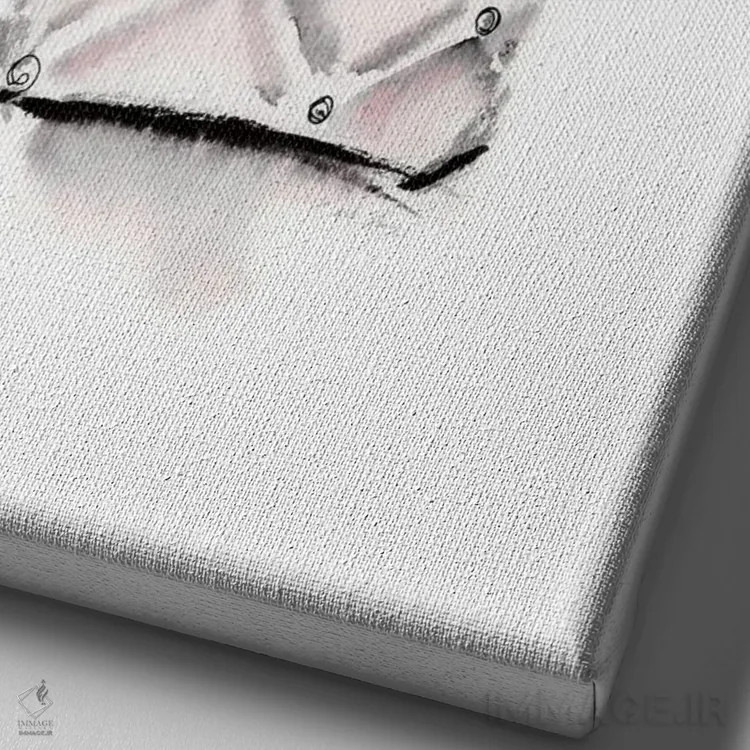 تابلو دکوراتیو بطری عطر اثر استلا چانگ - نمای نزدیک بافت بوم