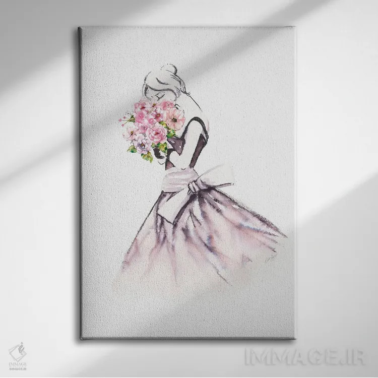 تابلو دکوراتیو ژست بگیر ۱ اثر استلا چانگ - نمای روبهرو روی دیوار