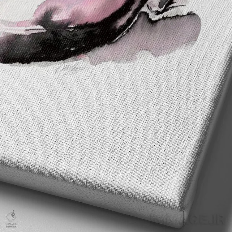 تابلو دکوراتیو کفش بندی پلتفرم اثر استلا چانگ - نمای نزدیک بافت بوم