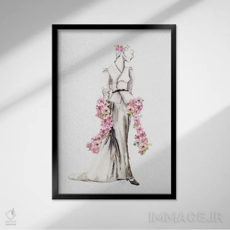 تابلو دکوراتیو ژست بگیر ۳ اثر استلا چانگ - نمای قابدار مشکی