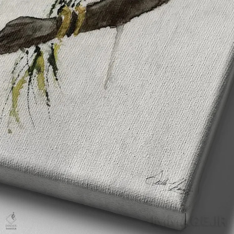 تابلو مینیمال ملکه روح ۱ اثر استلا چانگ - نمای نزدیک بافت بوم