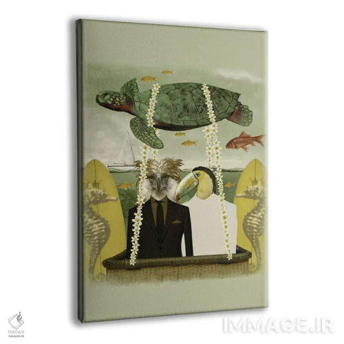 تابلو مدرن سفر موج سواری اثر کارولین کسلسی - نمای پرسپکتیو محصول