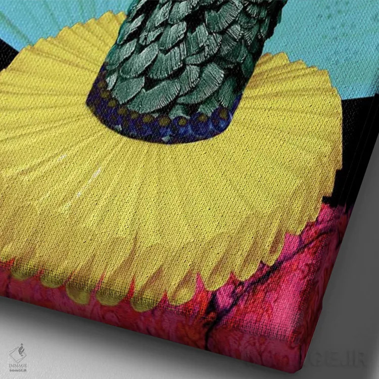 تابلو مدرن ژیزل اثر کارولین کسلسی - نمای نزدیک بافت بوم