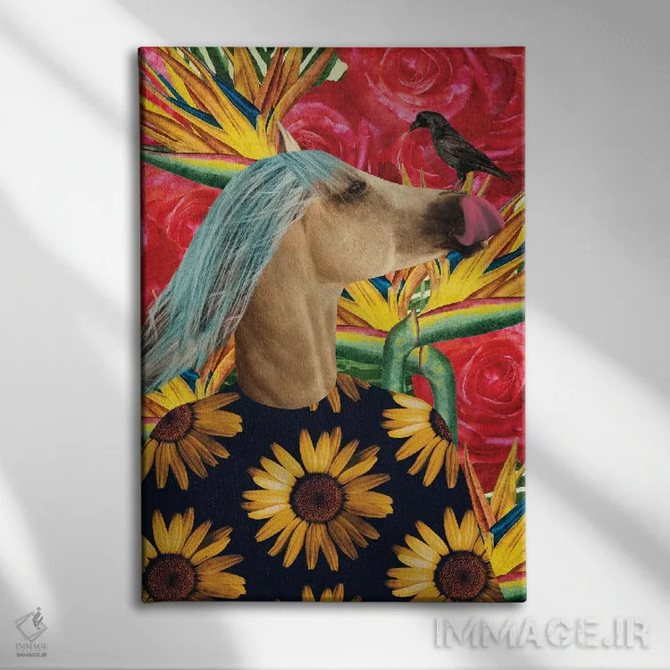 تابلو مدرن رودخانه - روح آزاد اثر کارولین کسلسی - نمای روبهرو روی دیوار