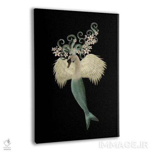 تابلو مدرن دختر قو اثر کارولین کسلسی - نمای پرسپکتیو محصول