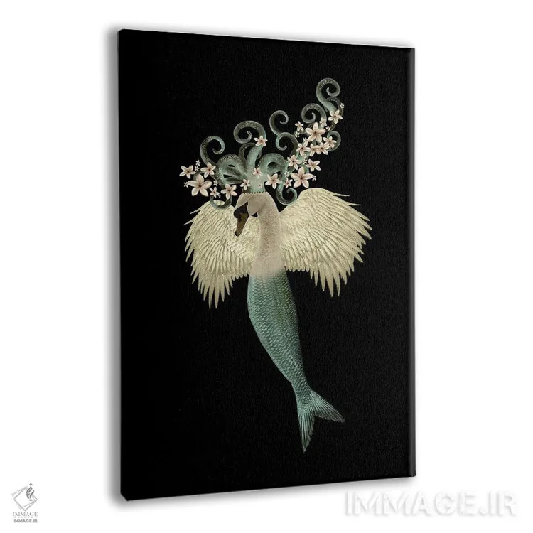 تابلو مدرن دختر قو اثر کارولین کسلسی - نمای پرسپکتیو محصول