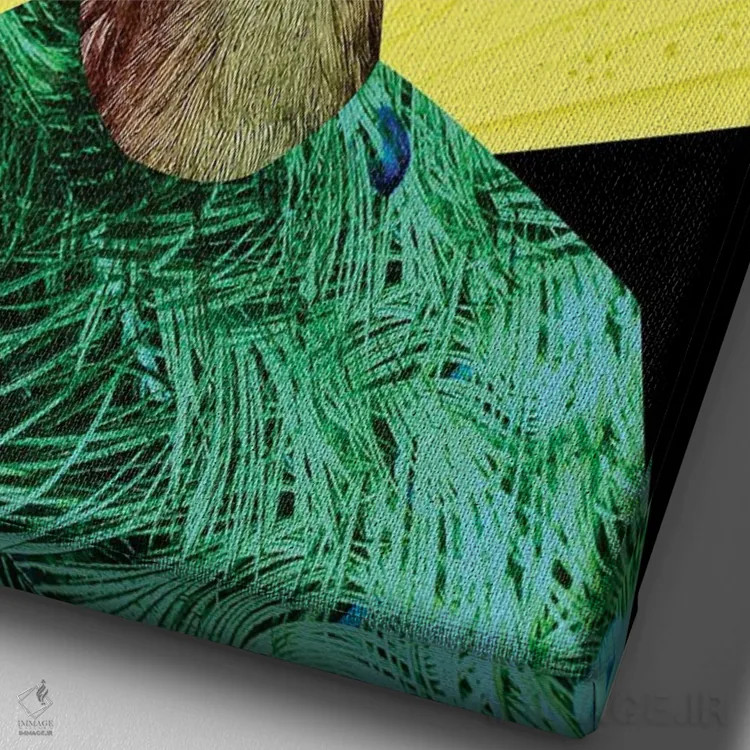 تابلو مدرن خوان اثر کارولین کسلسی - نمای نزدیک بافت بوم