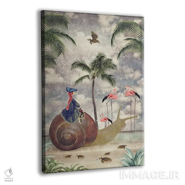 تابلو مدرن عجله نکن - عمودی اثر کارولین کسلسی - نمای پرسپکتیو محصول