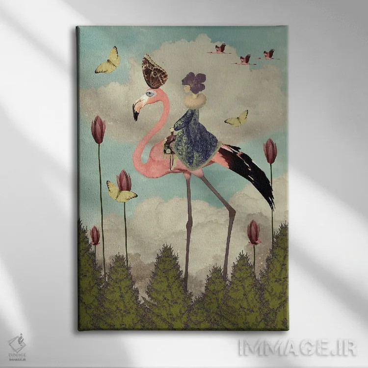 تابلو مدرن به بالا نگاه کن اثر کارولین کسلسی - نمای روبهرو روی دیوار