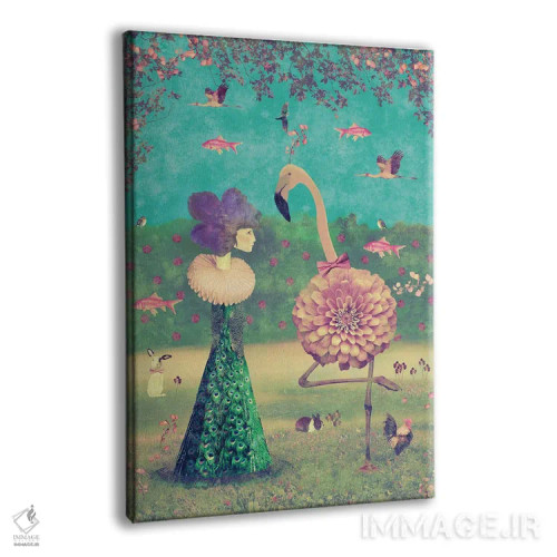 تابلو مدرن قدم زنی در پارک - عمودی اثر کارولین کسلسی - نمای پرسپکتیو محصول