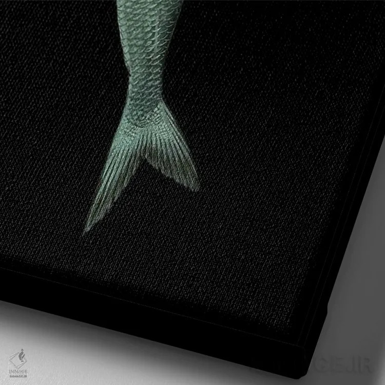 تابلو مدرن دختر قو اثر کارولین کسلسی - نمای نزدیک بافت بوم