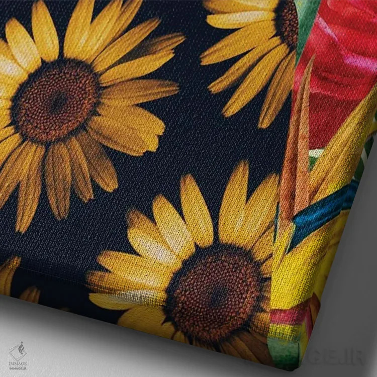 تابلو مدرن رودخانه - روح آزاد اثر کارولین کسلسی - نمای نزدیک بافت بوم