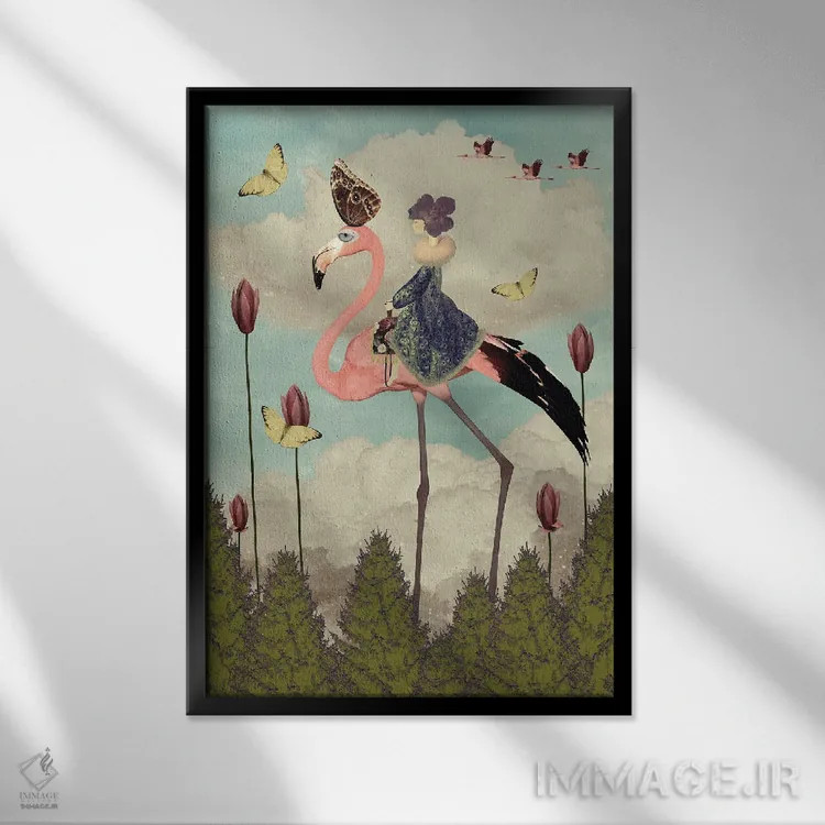 تابلو مدرن به بالا نگاه کن اثر کارولین کسلسی - نمای قابدار مشکی