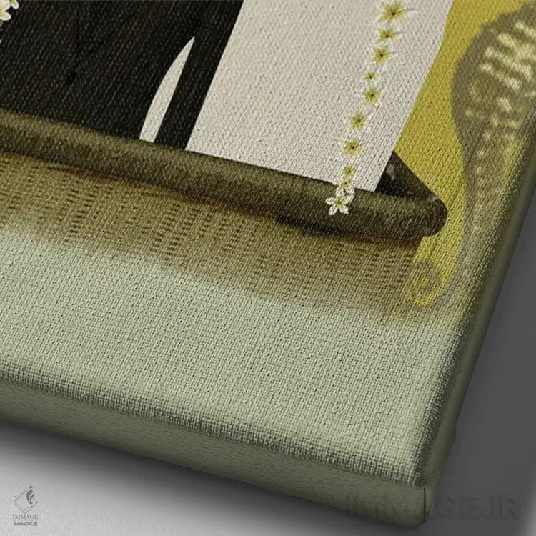 تابلو مدرن سفر موج سواری اثر کارولین کسلسی - نمای نزدیک بافت بوم