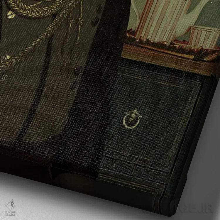 تابلو مدرن رویابین اثر کارولین کسلسی - نمای نزدیک بافت بوم