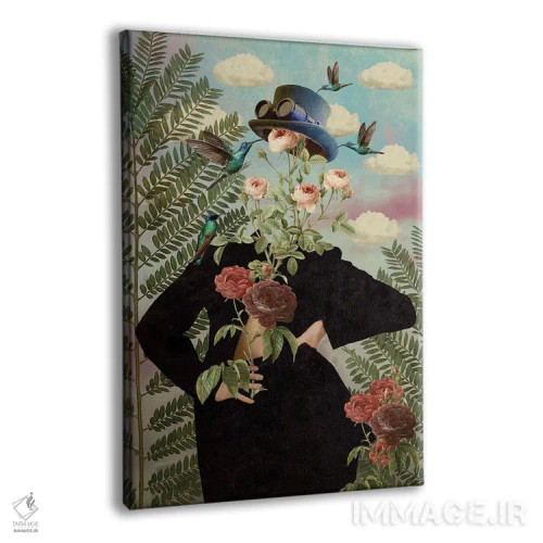 تابلو مدرن گل های وحشی - عمودی اثر کارولین کسلسی - نمای پرسپکتیو محصول