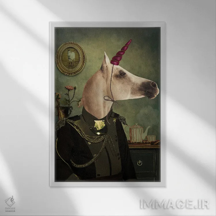 تابلو مدرن رویابین اثر کارولین کسلسی - نمای قابدار سفید