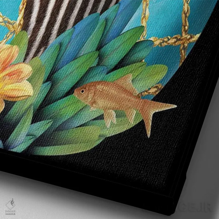 تابلو دکوراتیو جرج اثر کارولین کسلسی - نمای نزدیک بافت بوم