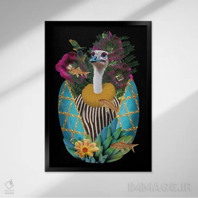 تابلو دکوراتیو جرج اثر کارولین کسلسی - نمای قابدار مشکی