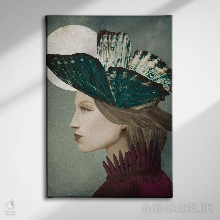 تابلو دکوراتیو ماه کامل اثر کارولین کسلسی - نمای روبهرو روی دیوار