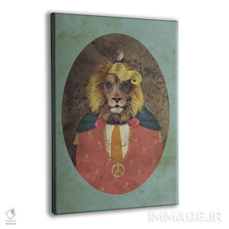 تابلو مدرن دندی جک - زمینه روشن اثر کارولین کسلسی - نمای پرسپکتیو محصول