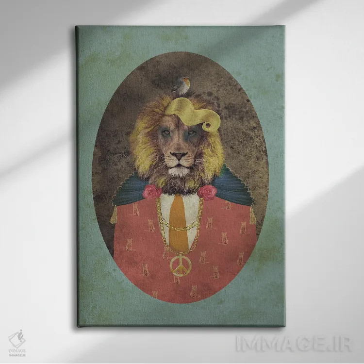 تابلو مدرن دندی جک - زمینه روشن اثر کارولین کسلسی - نمای روبهرو روی دیوار