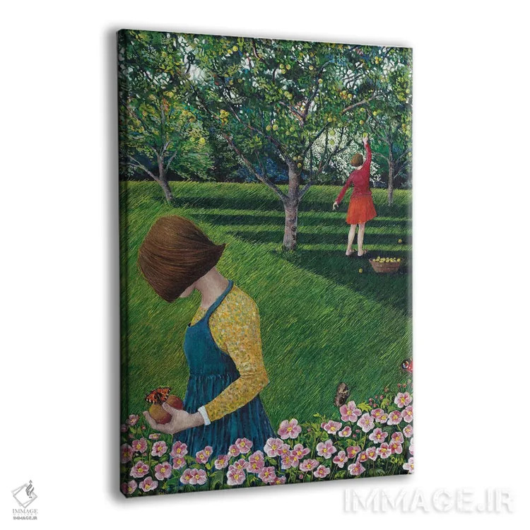 تابلو دکوراتیو باغ سیب اثر کترین پاتریکسون - نمای پرسپکتیو محصول