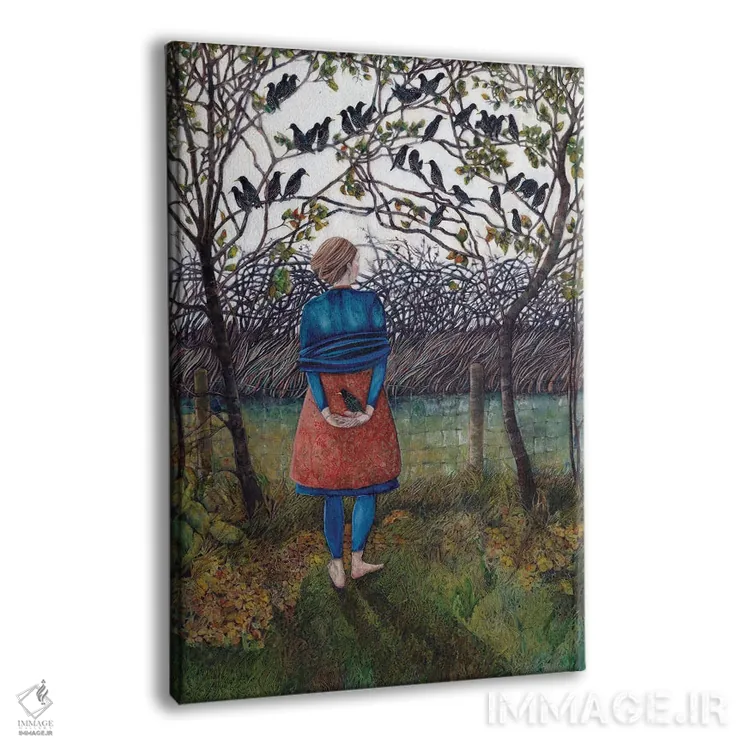 تابلو دکوراتیو نور پرنده اثر کترین پاتریکسون - نمای پرسپکتیو محصول