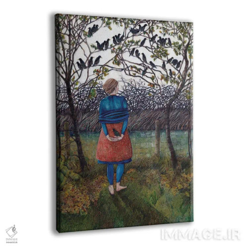 تابلو دکوراتیو نور پرنده اثر کترین پاتریکسون - نمای پرسپکتیو محصول