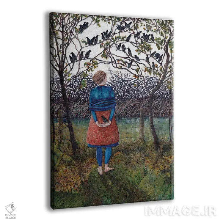 تابلو دکوراتیو نور پرنده اثر کترین پاتریکسون - نمای پرسپکتیو محصول