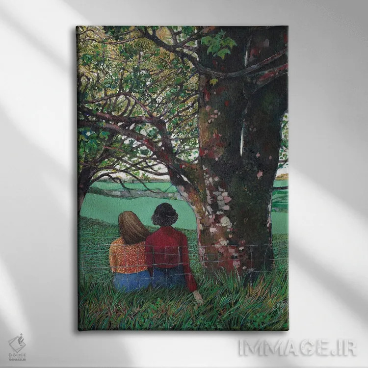 تابلو دکوراتیو درون، بیرون اثر کترین پاتریکسون - نمای روبهرو روی دیوار
