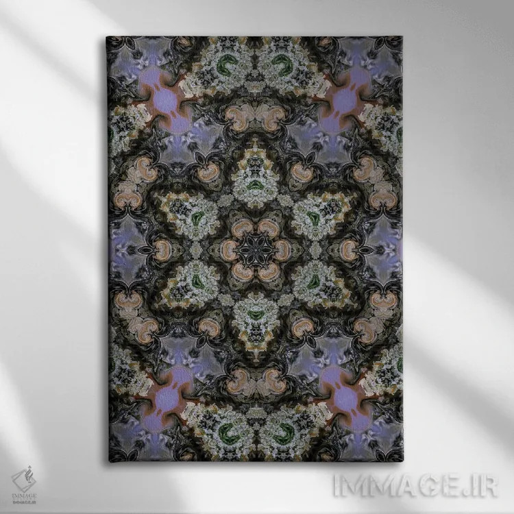 تابلو دکوراتیو کالیودوسکوپ شاهدانه شماره ۵ اثر نائوم دورخمان - نمای روبهرو روی دیوار