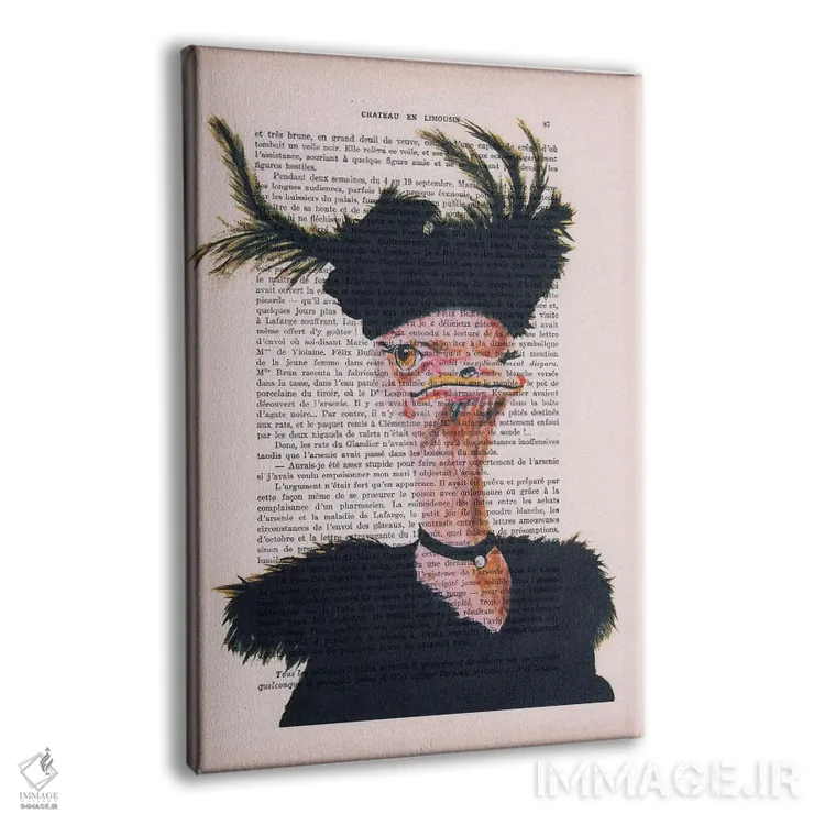 تابلو دکوراتیو شترمرغ جت ست اثر کوکو د پاریس - نمای پرسپکتیو محصول