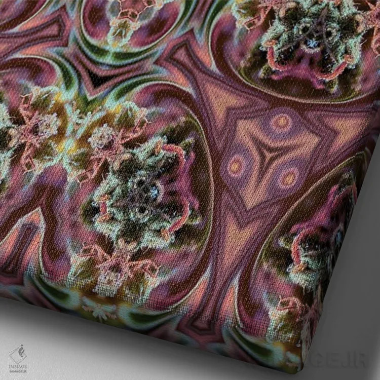 تابلو دکوراتیو کالیدوسکوپ حشیش ۲۰ اثر نائوم دورخمان - نمای نزدیک بافت بوم