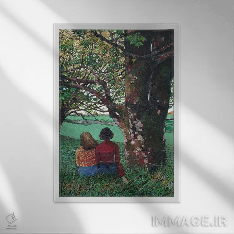 تابلو دکوراتیو درون، بیرون اثر کترین پاتریکسون - نمای قابدار سفید