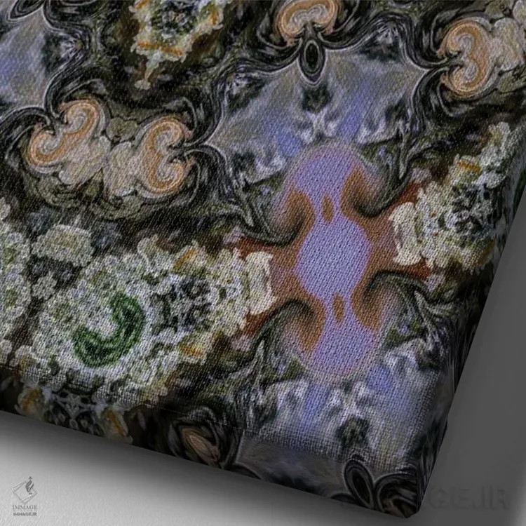 تابلو دکوراتیو کالیودوسکوپ شاهدانه شماره ۵ اثر نائوم دورخمان - نمای نزدیک بافت بوم