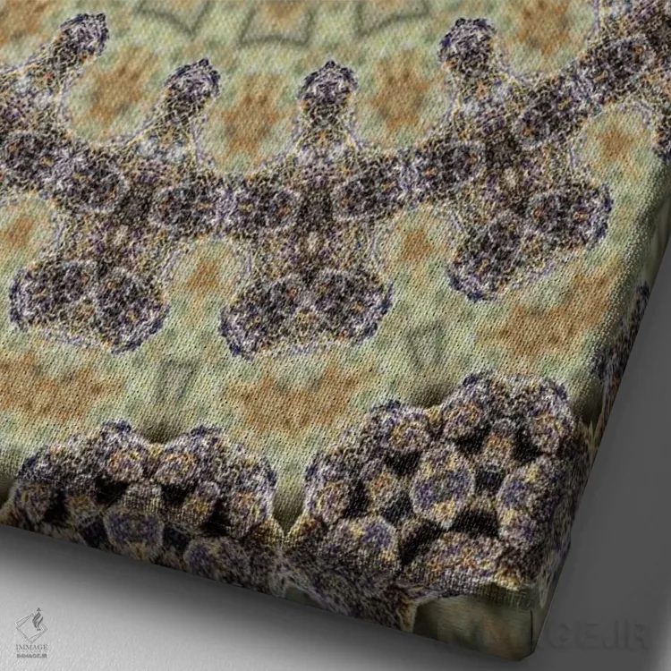 تابلو دکوراتیو کالیودوسکوپ شاهدانه شماره ۲۱ اثر نائوم دورخمان - نمای نزدیک بافت بوم