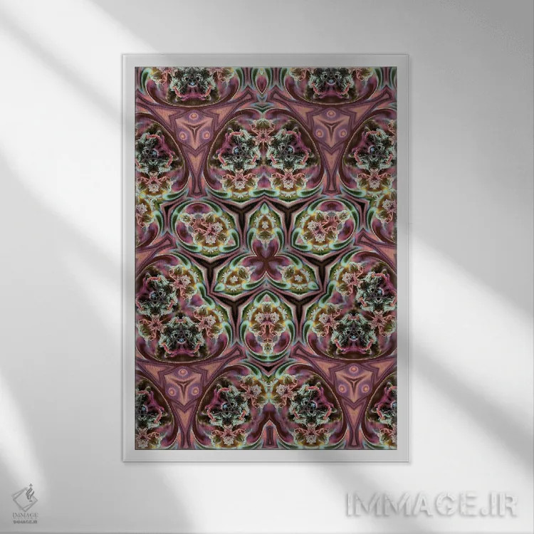 تابلو دکوراتیو کالیدوسکوپ حشیش ۲۰ اثر نائوم دورخمان - نمای قابدار سفید