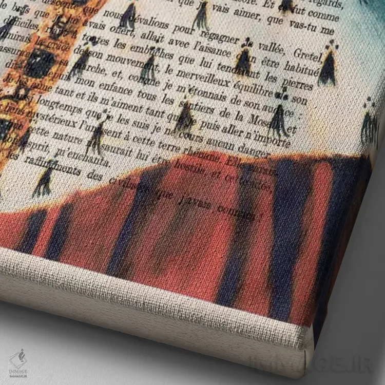 تابلو دکوراتیو گربه پادشاه اثر کوکو د پاریس - نمای نزدیک بافت بوم