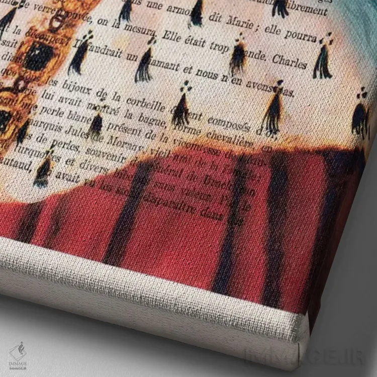 تابلو دکوراتیو خوک پادشاه اثر کوکو د پاریس - نمای نزدیک بافت بوم