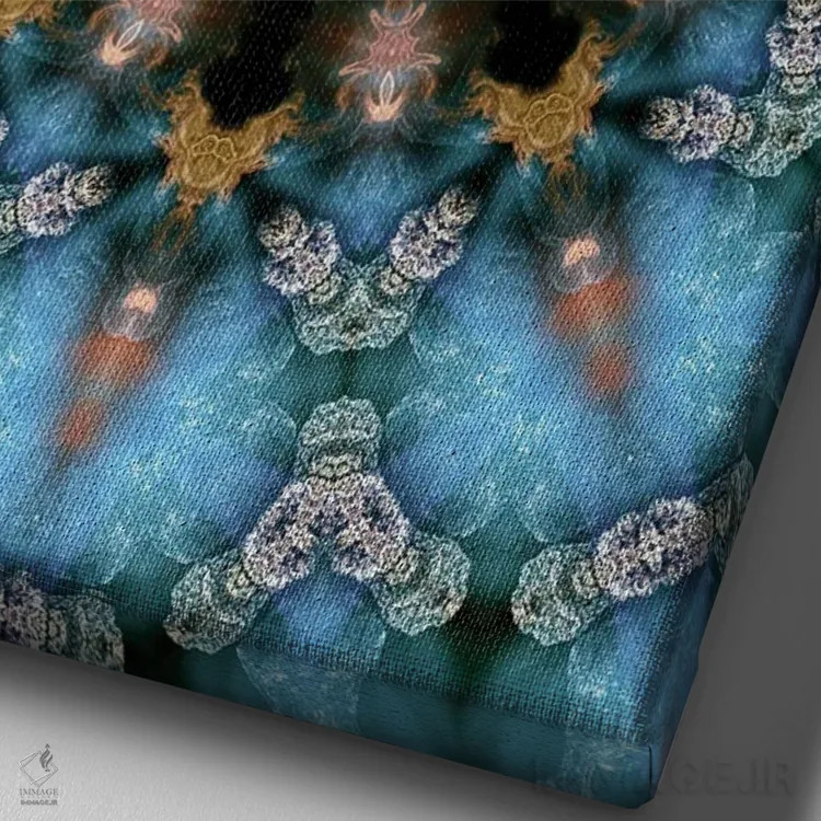 تابلو دکوراتیو کالیودوسکوپ شاهدانه شماره ۱۸ اثر نائوم دورخمان - نمای نزدیک بافت بوم