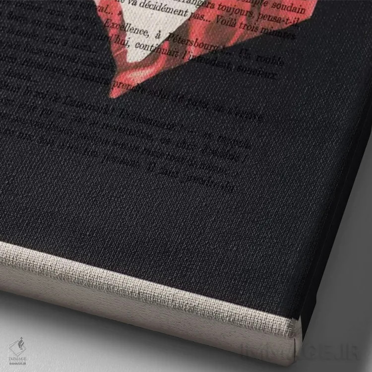 تابلو دکوراتیو قورباغه پادشاه اثر کوکو د پاریس - نمای نزدیک بافت بوم