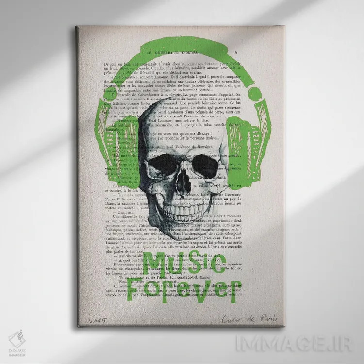 تابلو دکوراتیو موسیقی برای همیشه ۱ اثر کوکو د پاریس - نمای روبهرو روی دیوار