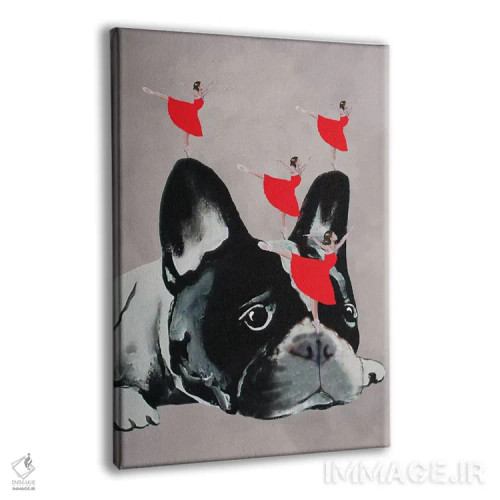 تابلو دکوراتیو بولداگ با رقصندگان اثر کوکو د پاریس - نمای پرسپکتیو محصول