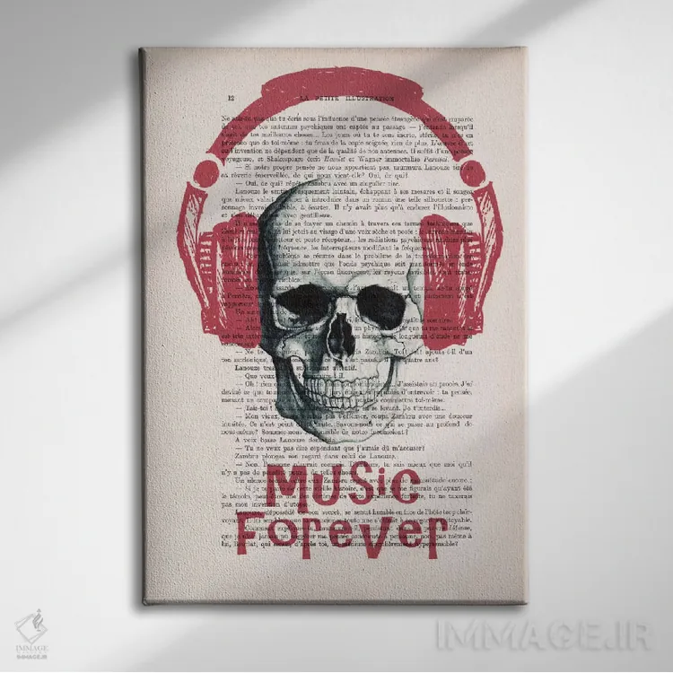 تابلو دکوراتیو موسیقی برای همیشه ۲ اثر کوکو د پاریس - نمای روبهرو روی دیوار