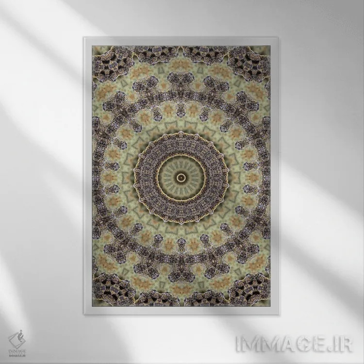 تابلو دکوراتیو کالیودوسکوپ شاهدانه شماره ۲۱ اثر نائوم دورخمان - نمای قابدار سفید