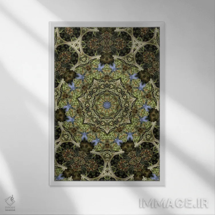 تابلو دکوراتیو کالیودوسکوپ شاهدانه شماره ۲۷ اثر نائوم دورخمان - نمای قابدار سفید