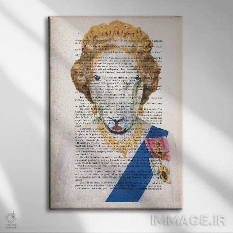 تابلو دکوراتیو بز ملکه الیزابت اثر کوکو د پاریس - نمای روبهرو روی دیوار