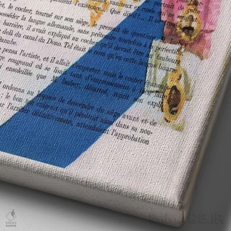 تابلو دکوراتیو بز ملکه الیزابت اثر کوکو د پاریس - نمای نزدیک بافت بوم