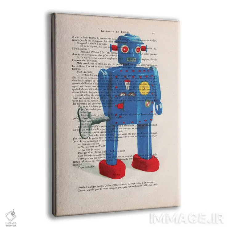 تابلو دکوراتیو ربات ۲ اثر کوکو د پاریس - نمای پرسپکتیو محصول